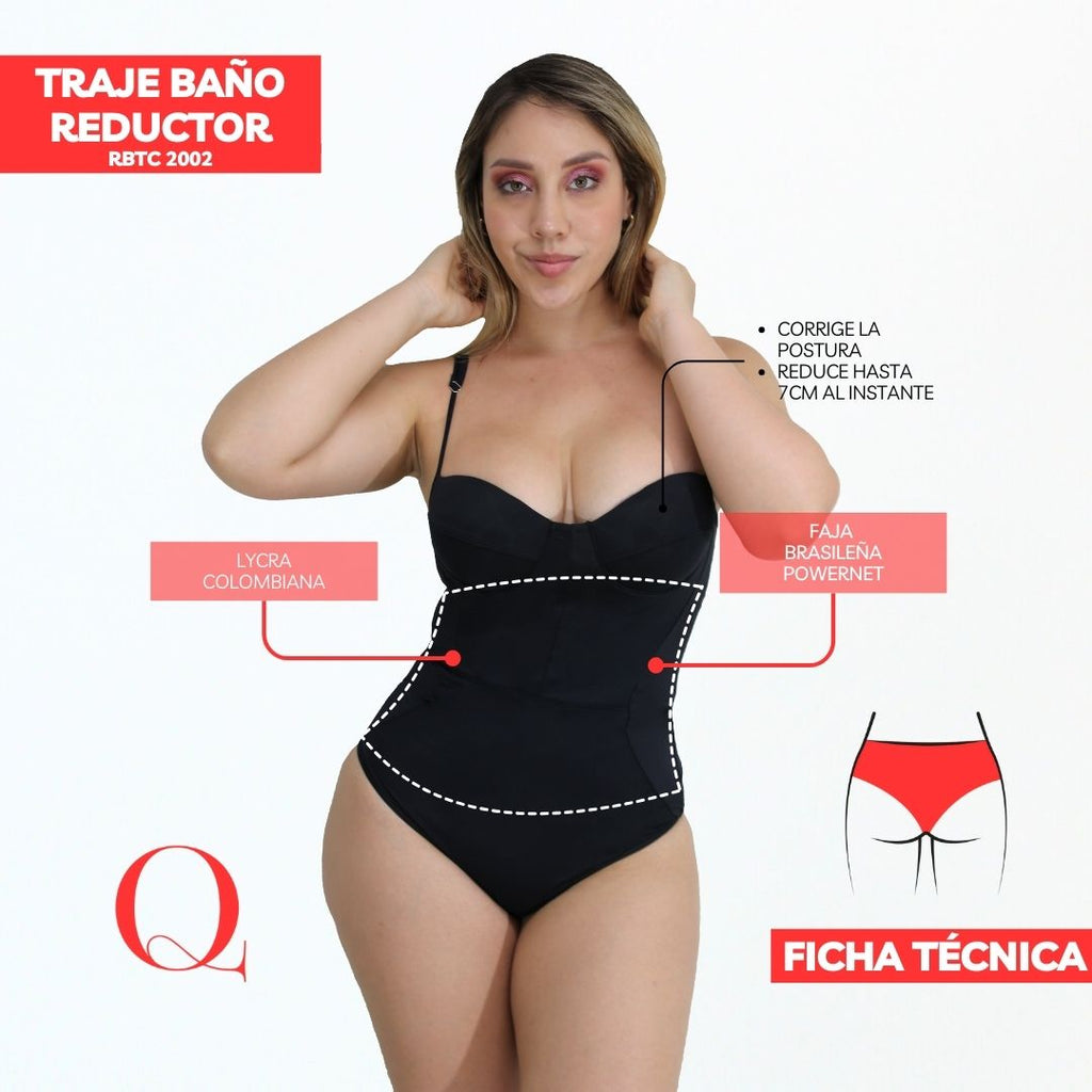 Traje de Baño con Faja Reductor RBTC2002 (CALZON ESTANDAR)