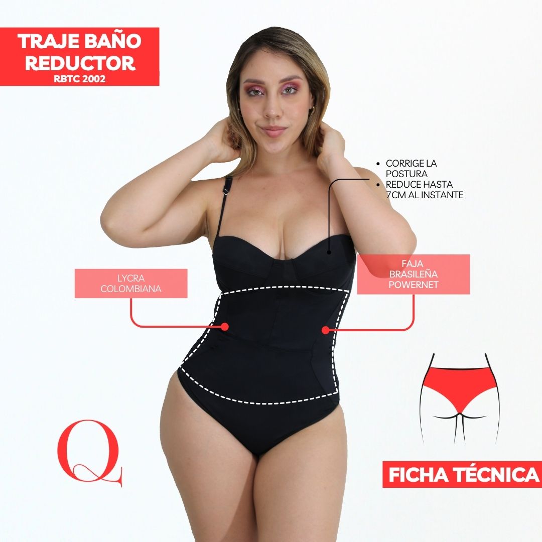 Traje de Baño con Faja Reductor RBTC2002 (CALZON ESTANDAR)
