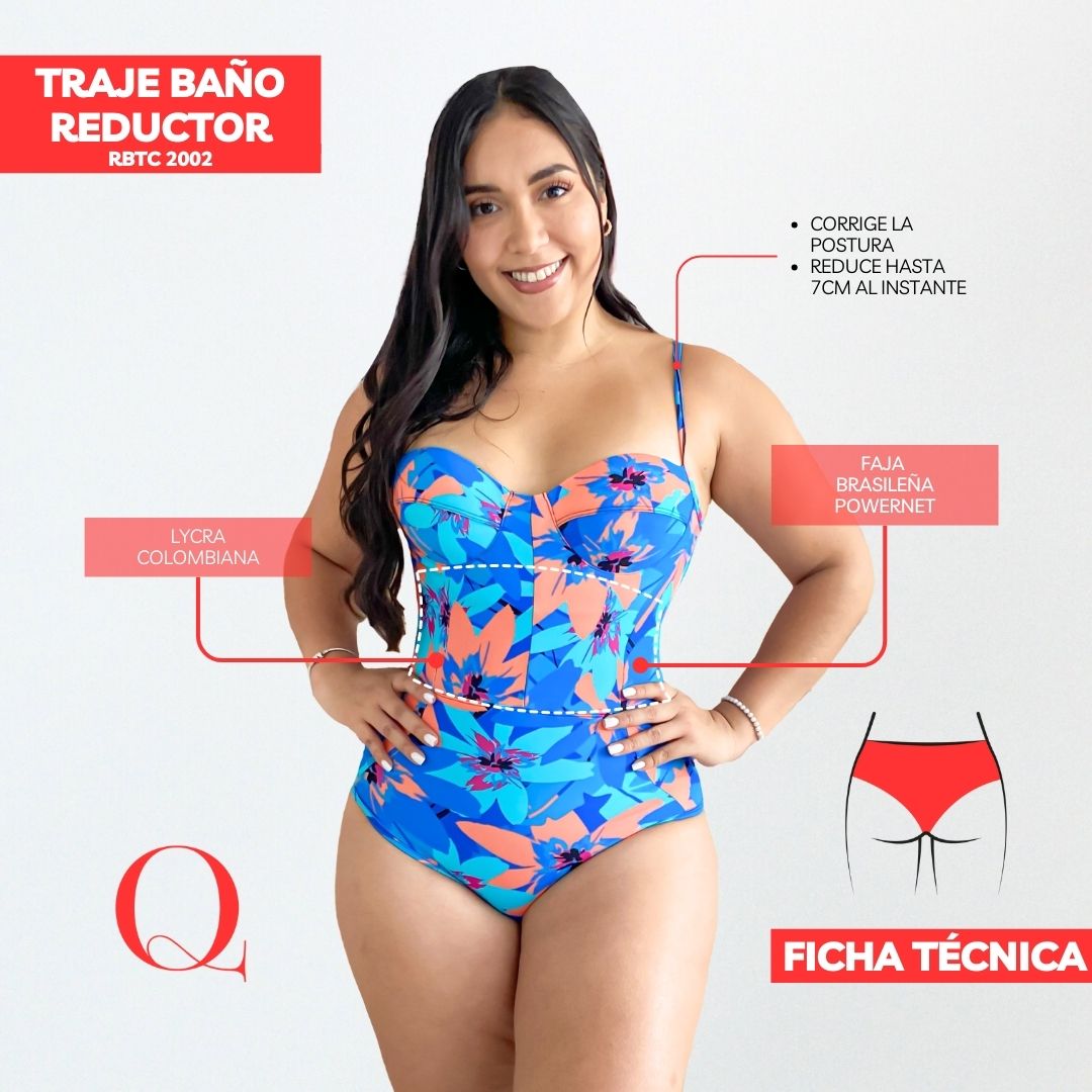 Traje de Baño con Faja Reductor RBTC2002 (CALZON ESTANDAR)