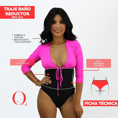 Traje de Baño con Faja Reductor RBTC1011 (CALZON ESTANDAR)