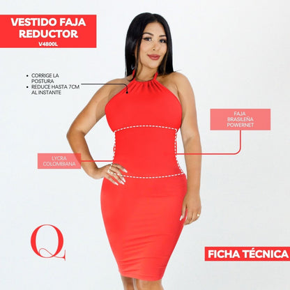 Vestido con Faja Reductor V4800L
