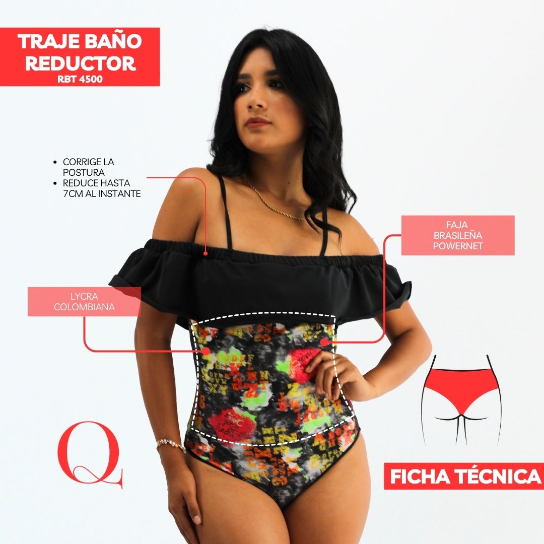 Traje de Baño con Faja Reductor RBT4500 (CALZON ESTANDAR)