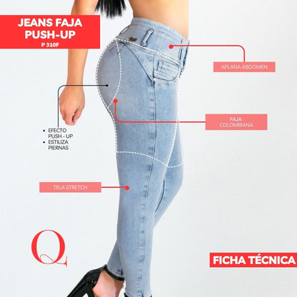 Jeans con Faja Levanta Glúteos 310F