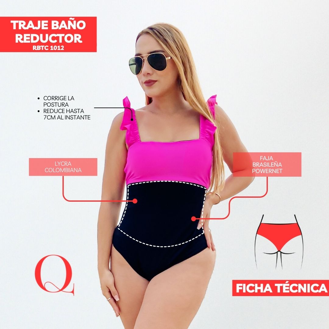 Traje de Baño con Faja Reductor RBTC1012 (CALZON ESTANDAR)