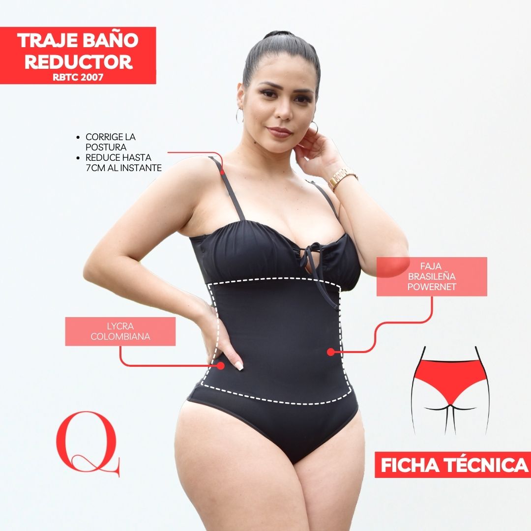 Traje de Baño con Faja Reductor RBTC2007 (CALZON ESTANDAR)