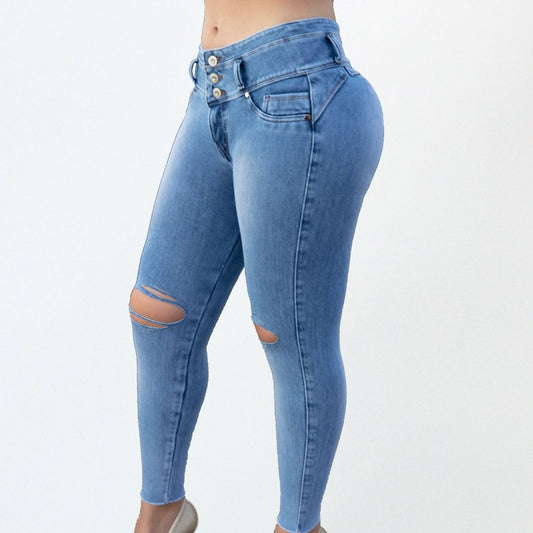 Jeans con Faja Levanta Glúteos 320F