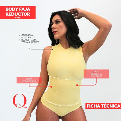 Body Faja Reductor Algodón 9380 AMARILLO BB