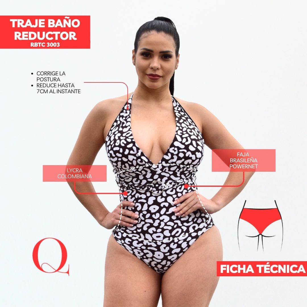 Traje de Baño con Faja Reductor RBTC3003 (CALZON ESTANDAR)