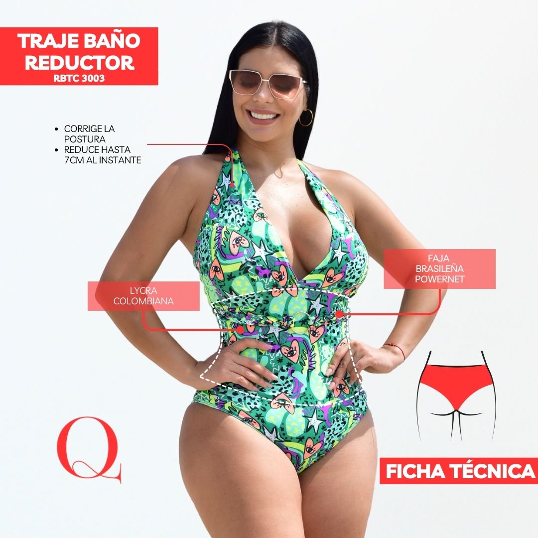 Traje de Baño con Faja Reductor RBTC3003 (CALZON ESTANDAR)