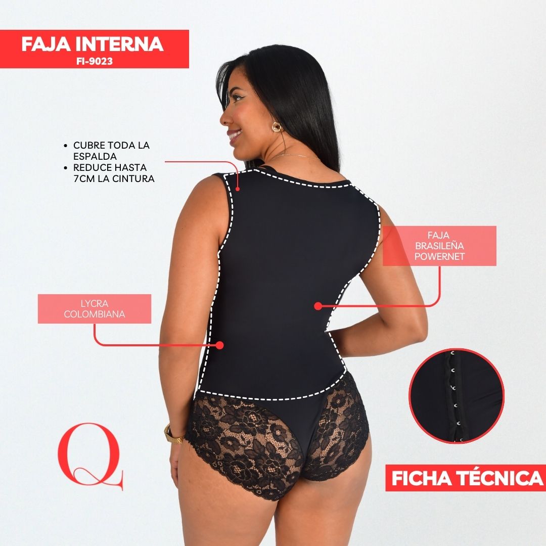FAJA INTERNA  POWERNET- BVD ESPALDA COMPLETA Y CON BROCHES FI9023