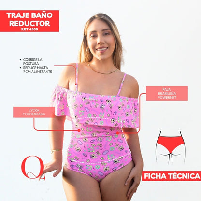 Traje de Baño con Faja Reductor RBT4500 (CALZON ESTANDAR)