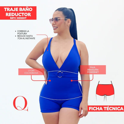 Traje de Baño con Faja Reductor RBTC3006SHT (CALZON SHORT)