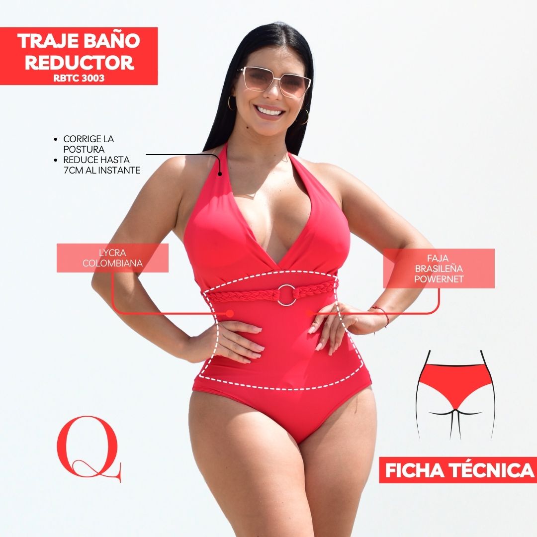 Traje de Baño con Faja Reductor RBTC3003 (CALZON ESTANDAR)