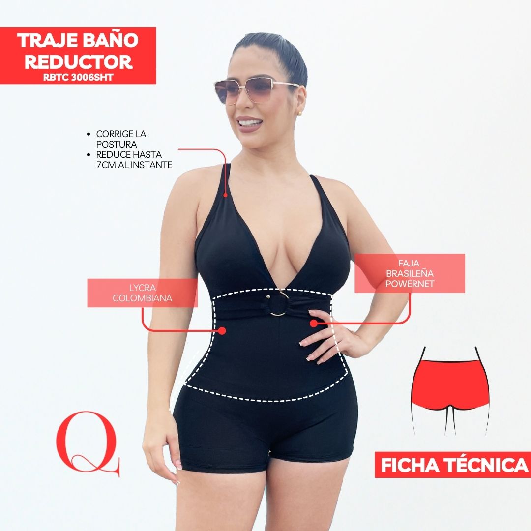 Traje de Baño con Faja Reductor RBTC3006SHT (CALZON SHORT)