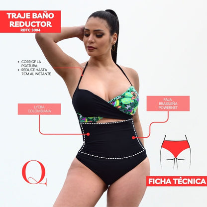 Traje de Baño con Faja Reductor RBTC3004 (CALZON ESTANDAR)