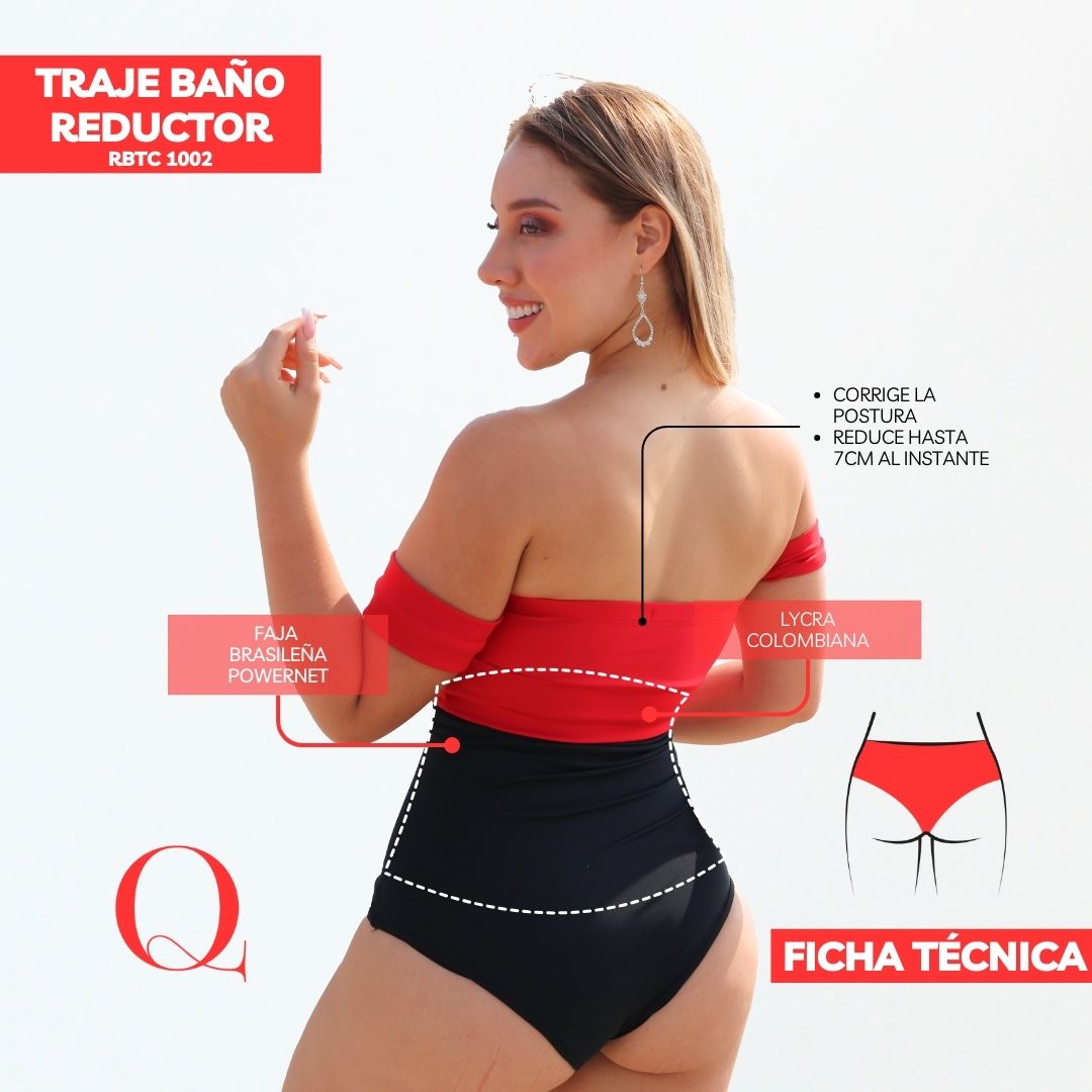Traje de Baño con Faja Reductor RBTC1002 (CALZON ESTANDAR)