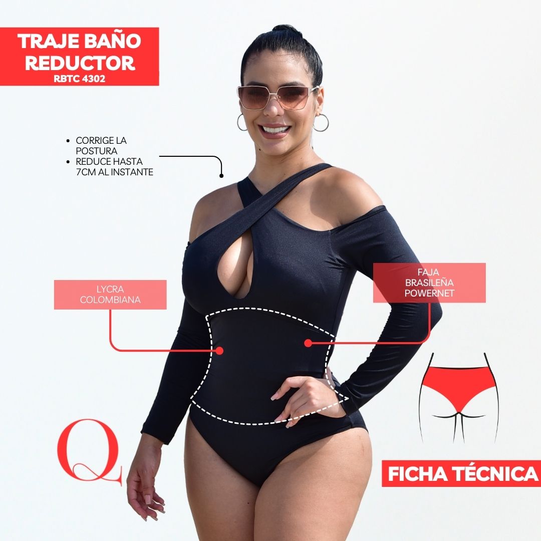 Traje de Baño con Faja Reductor RBTC4203 (CALZON ESTANDAR)