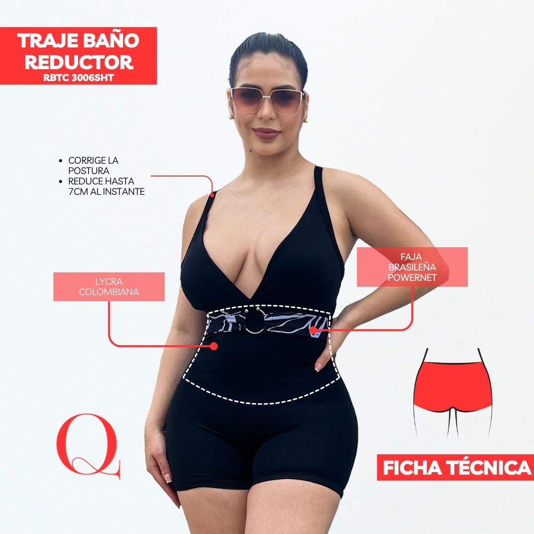 Traje de Baño con Faja Reductor RBTC3006SHT (CALZON SHORT)