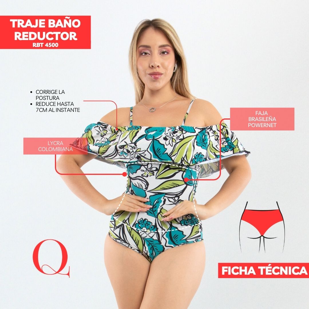Traje de Baño con Faja Reductor RBT4500 (CALZON ESTANDAR)