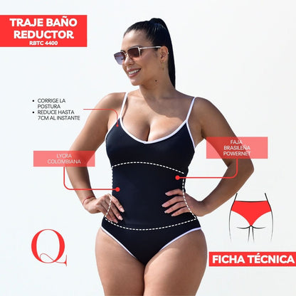 Traje de Baño con Faja Reductor RBTC4400 (CALZON ESTANDAR)