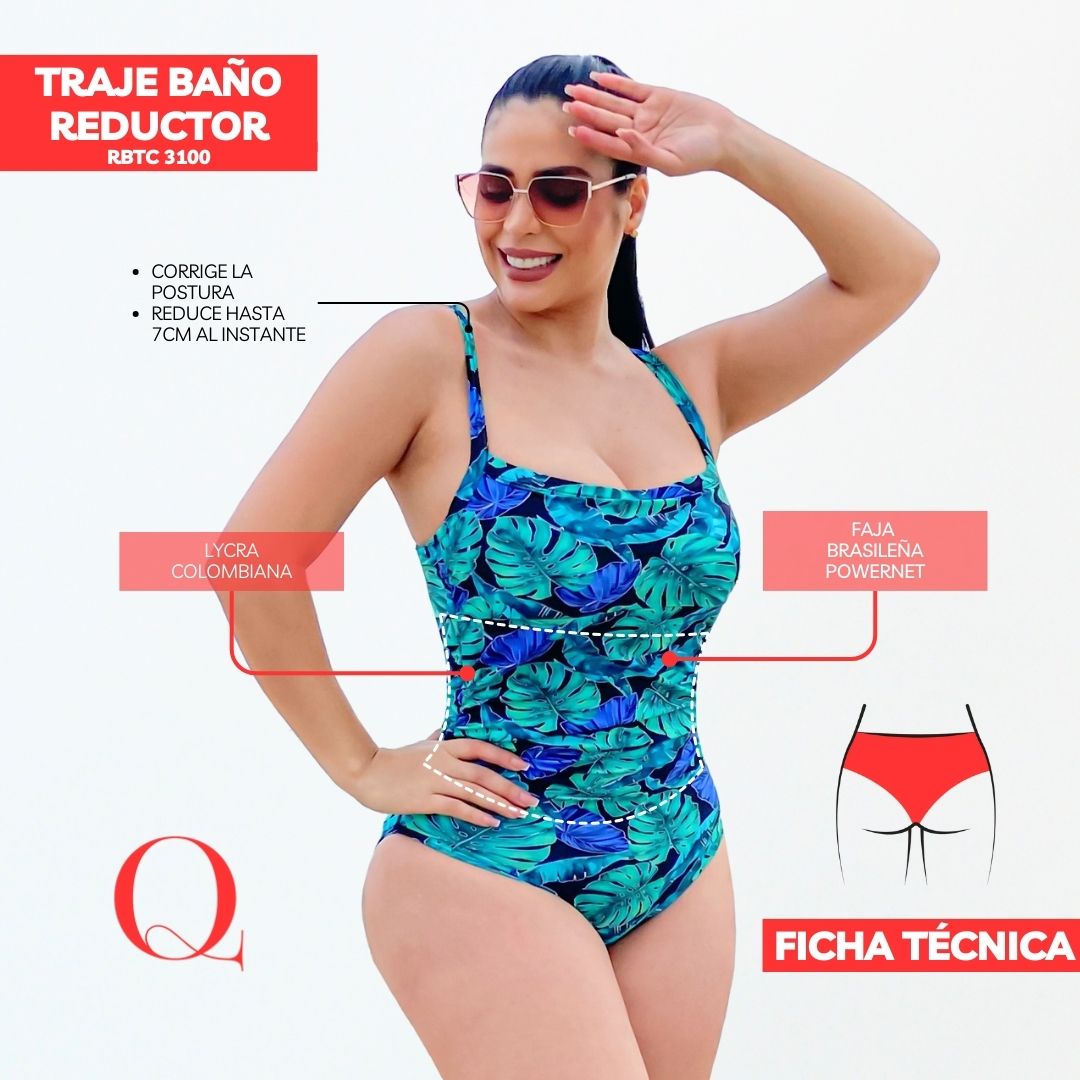 Traje de Baño con Faja Reductor RBTC3100 (CALZON ESTANDAR)