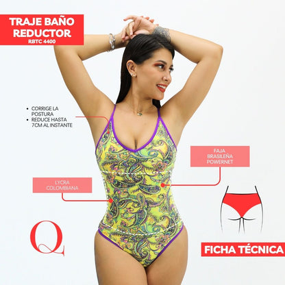 Traje de Baño con Faja Reductor RBTC4400 (CALZON ESTANDAR)