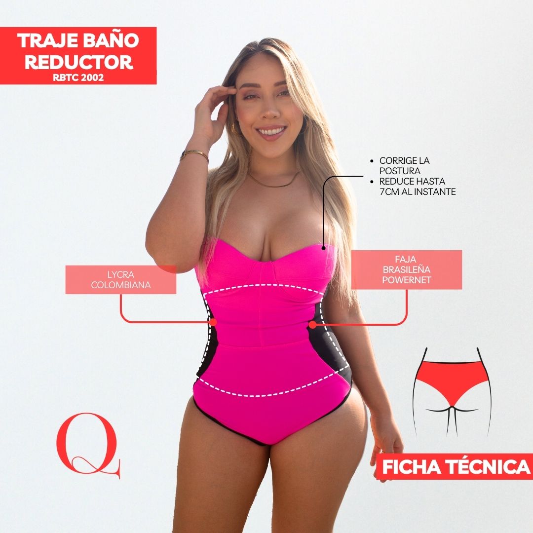 Traje de Baño con Faja Reductor RBTC2002 (CALZON ESTANDAR)