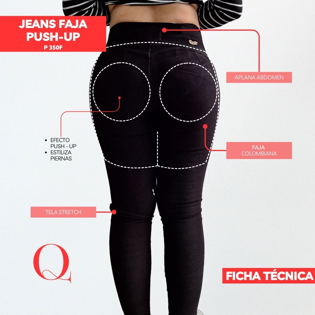 Jeans con Faja Levanta Glúteos 350F